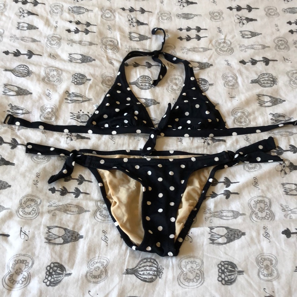 J Crew polka dot bikini